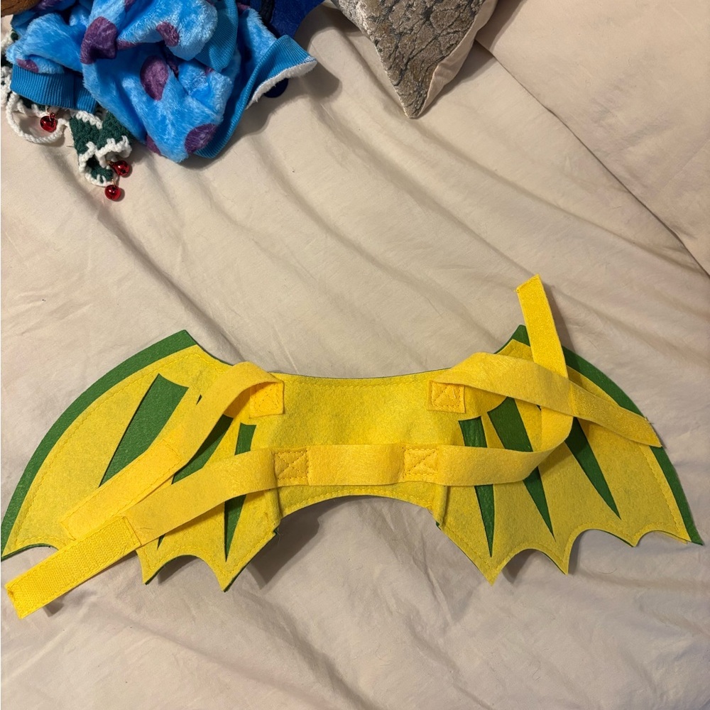 Kids Yellow and Green Costume Wings